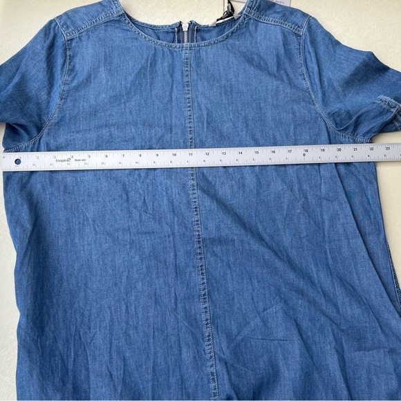 Calvin Klein Soft Denim Blue Mini Dress with pockets Women’s XL - Picture 6 of 9